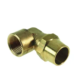 Knelovergangsknie, messing, 28mm x 1" F, gas, VSH VSH Super G1214